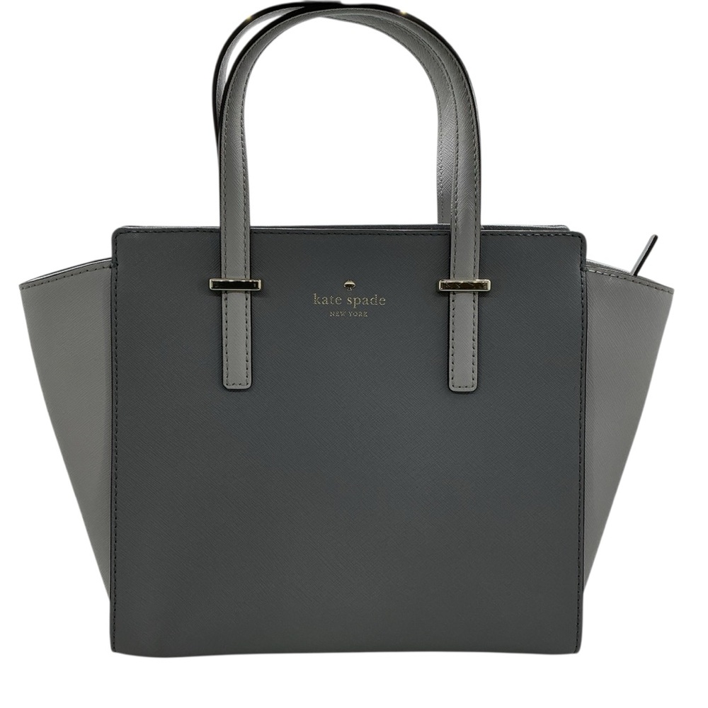 Kate Spade NYCedar Street Hayden Saffiano Leather Satchel Handbag Purse Gray